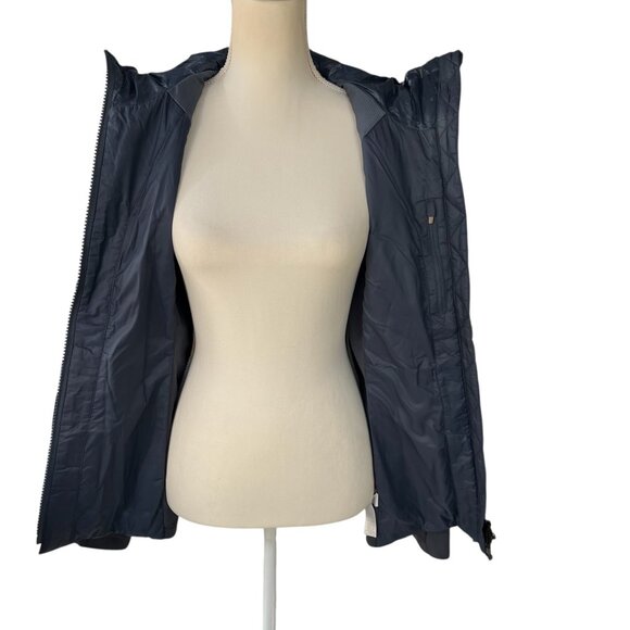 Athleta Quilted Rock Ridge PrimaLoft Lightweight Hooded Jacket Grey Size Small - Picture 4 of 10